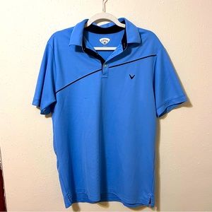 Callaway Men’s Short-Sleeve Blue Golf Polo Shirt